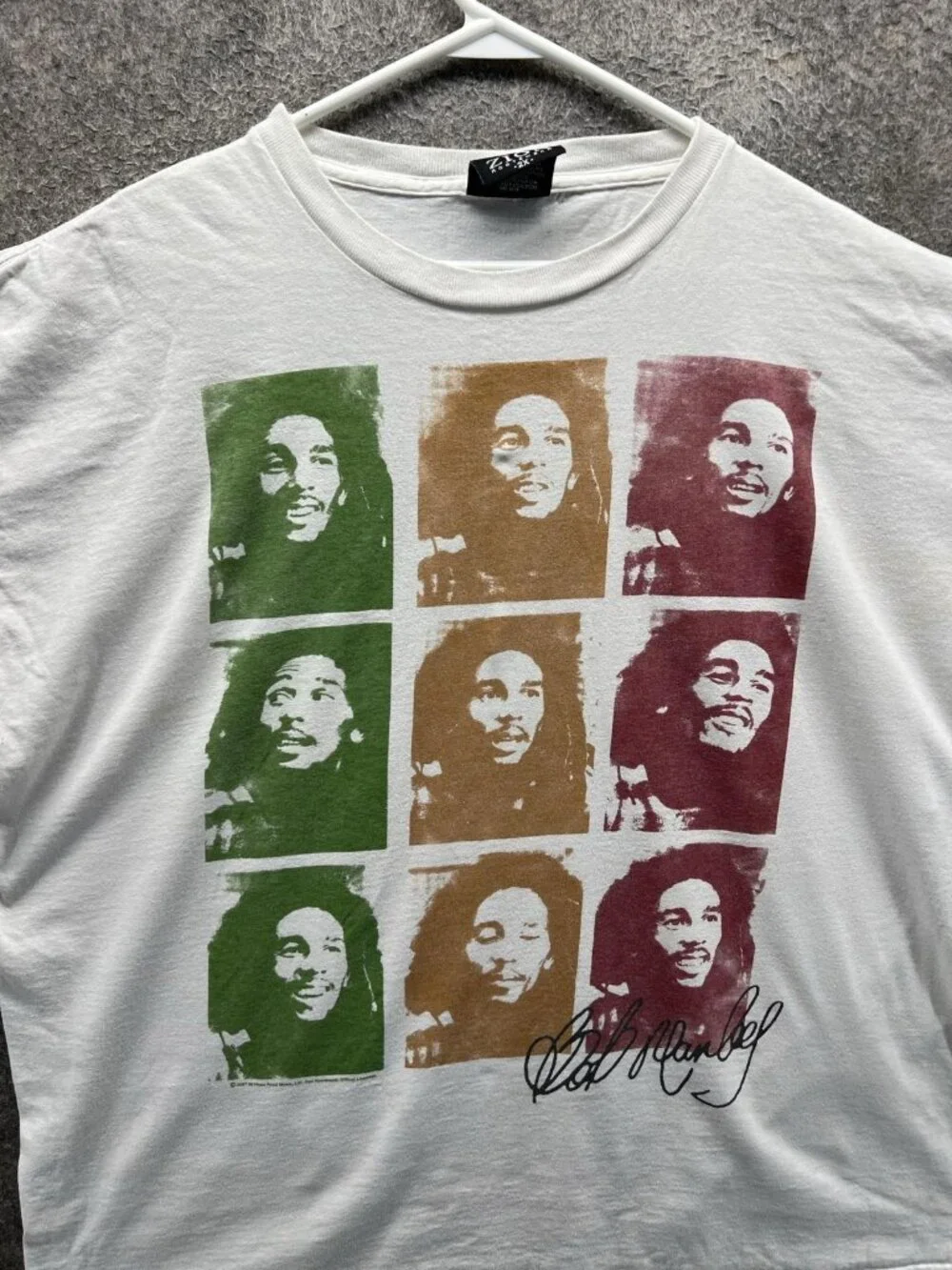 Zion Rootswear Shirt Mens 2X White Bob Marley Reggae Music Graphic Tee Crewneck